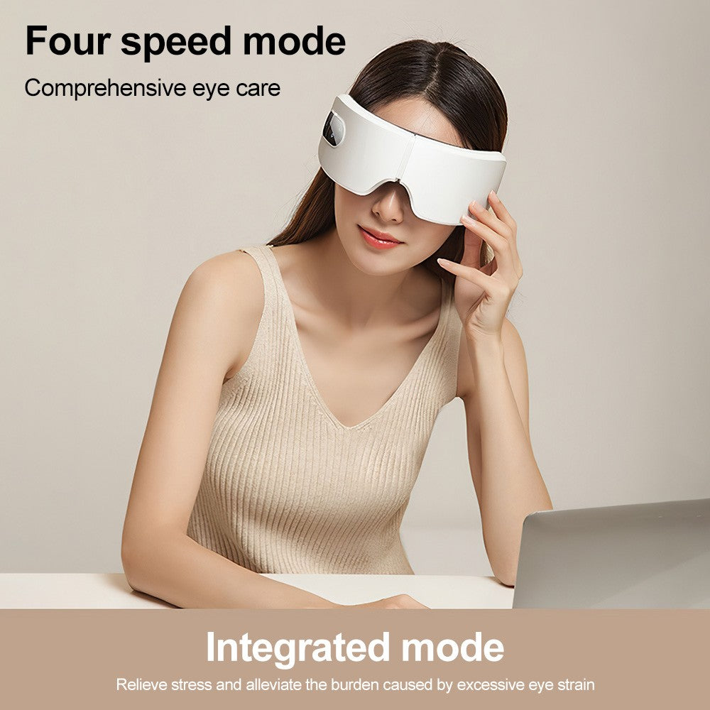 Smart Eye Massager  Vibration Heat Airbag Relieve Eye Fatigue Strain Bluetooth