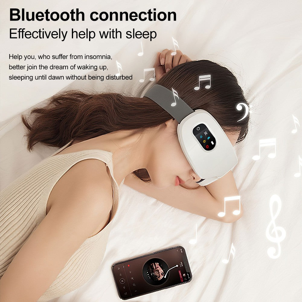 Smart Eye Massager  Vibration Heat Airbag Relieve Eye Fatigue Strain Bluetooth
