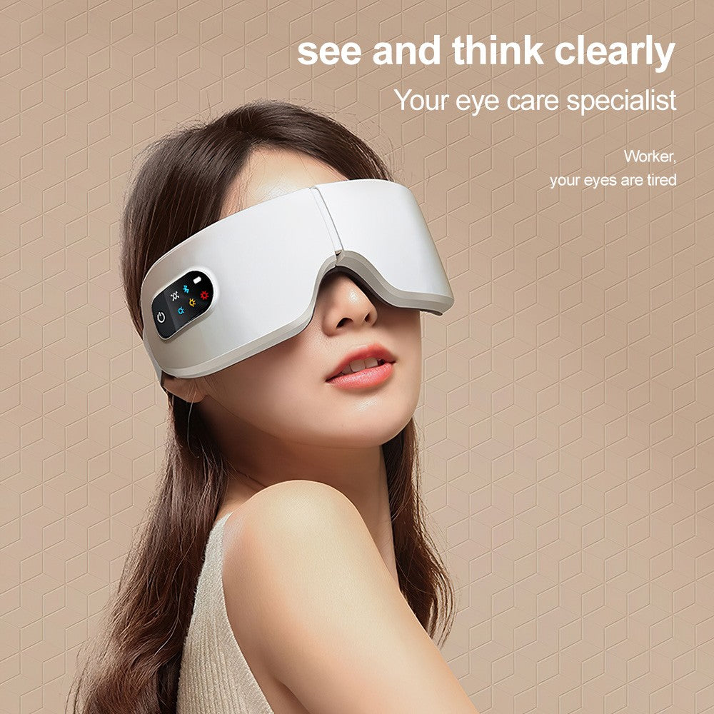 Smart Eye Massager  Vibration Heat Airbag Relieve Eye Fatigue Strain Bluetooth